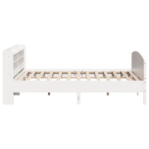 Letto Senza Materasso Bianco 180x200 Cm Legno Massello Di Pino - Image 5