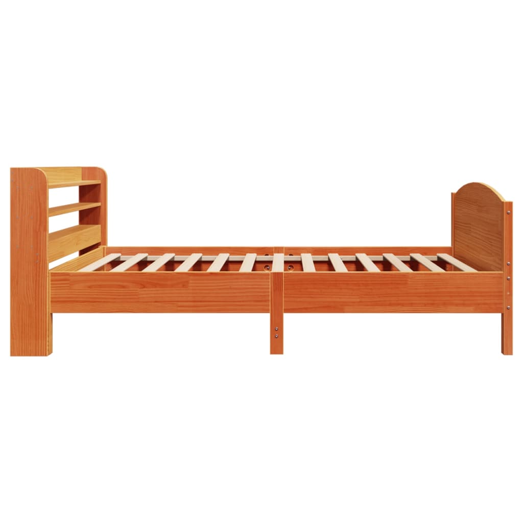 Letto Senza Materasso Marrone Cera 90x200 Cm Legno Di Pino - Image 5