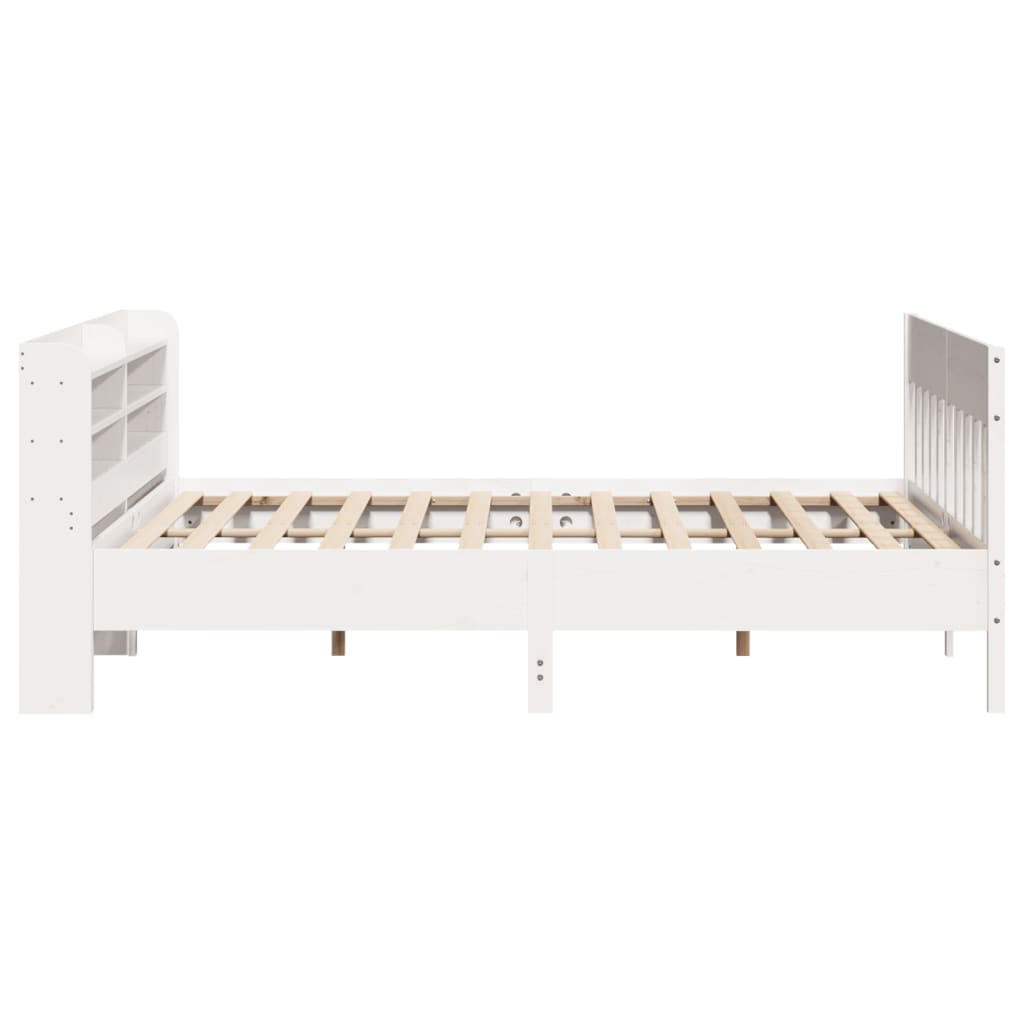 Giroletto Senza Materasso Bianco 200x200 Cm Legno Massello Pino - Image 5