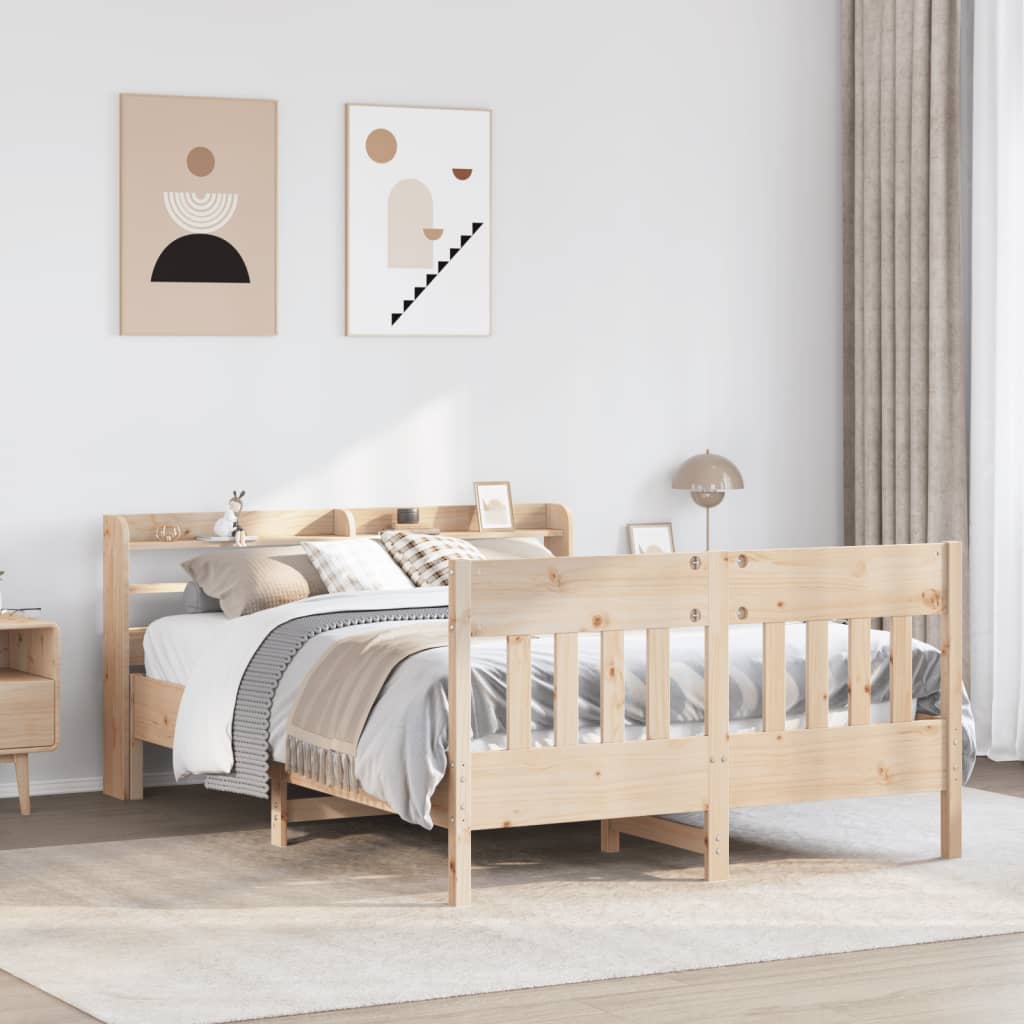 Letto Senza Materasso 160x200 Cm In Legno Massello Di Pino