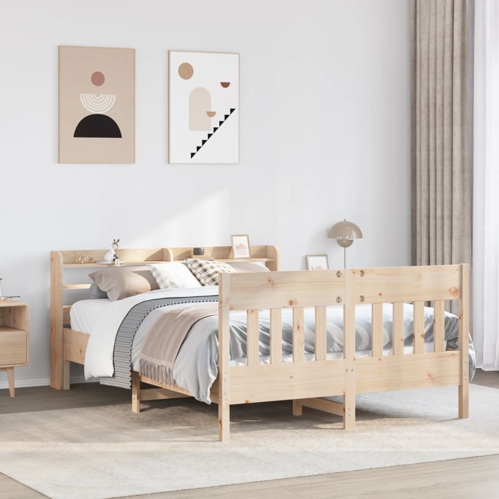 Letto Senza Materasso 150x200 Cm In Legno Massello Di Pino