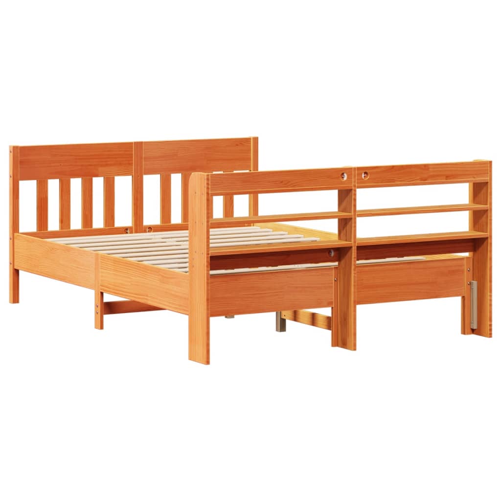 Letto Senza Materasso Marrone Cera 120x200 Cm In Legno Di Pino - Image 6