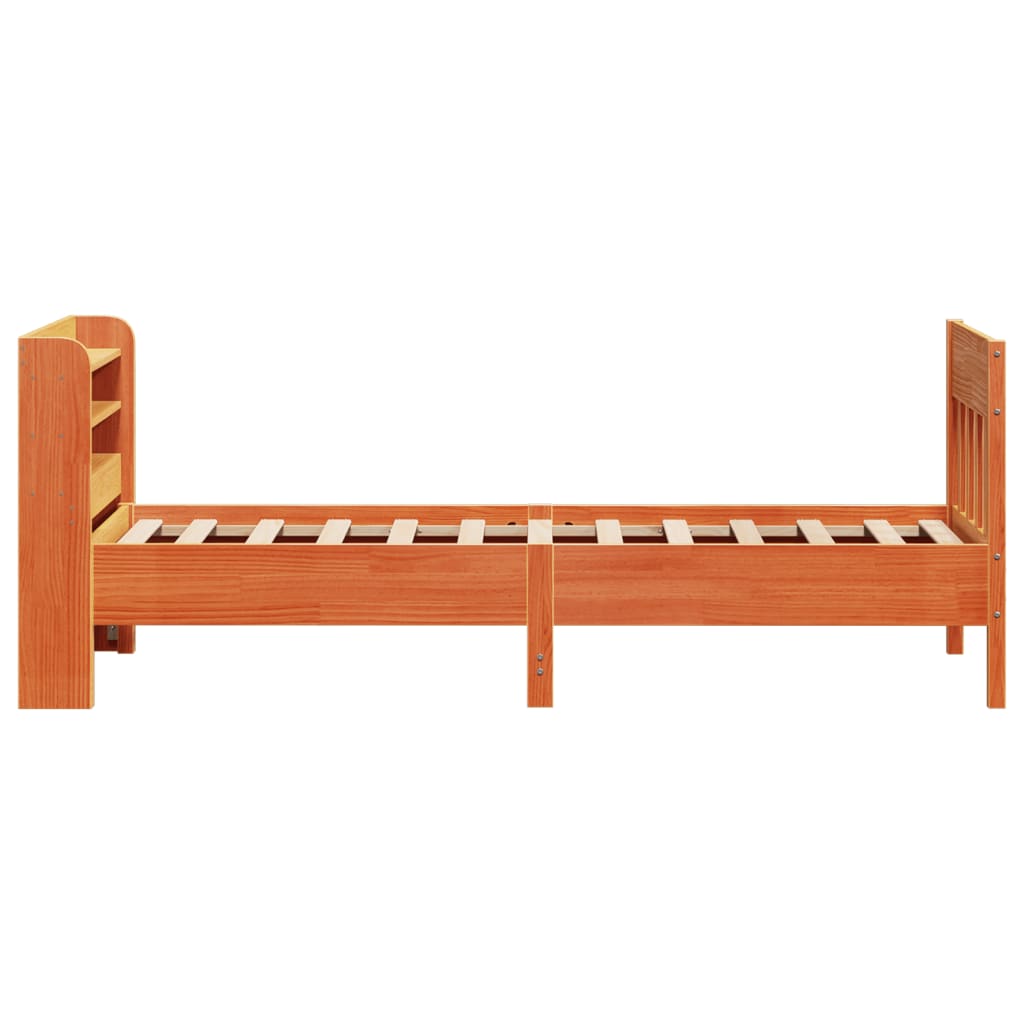 Letto Senza Materasso Marrone Cera 90x190 Cm In Legno Di Pino - Image 5