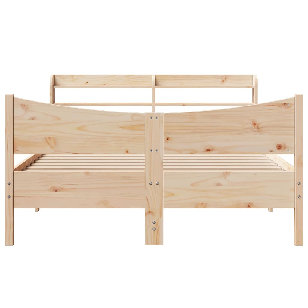 Giroletto Con Testiera 150x200 Cm In Legno Massello Di Pino - Image 4