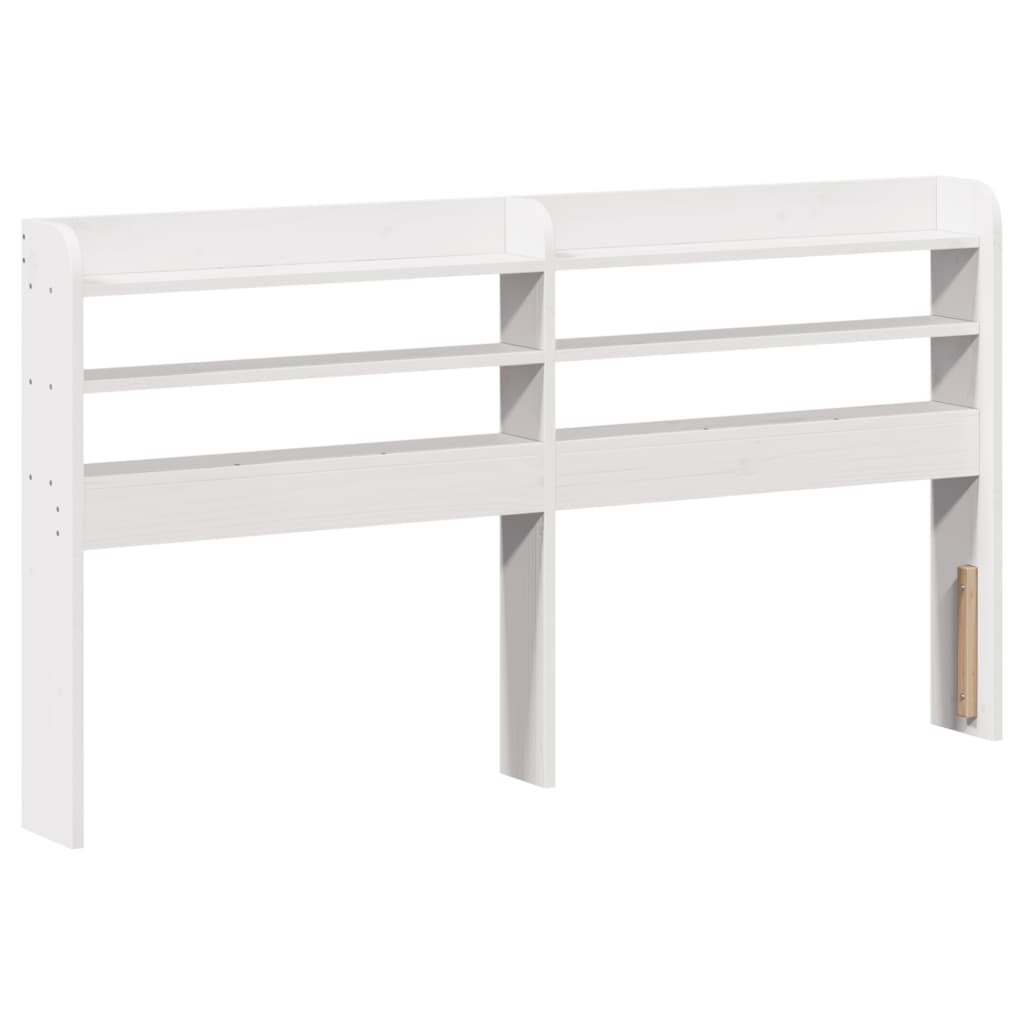 Giroletto Con Testiera Bianco 140x200 Cm Legno Massello Di Pino - Image 6