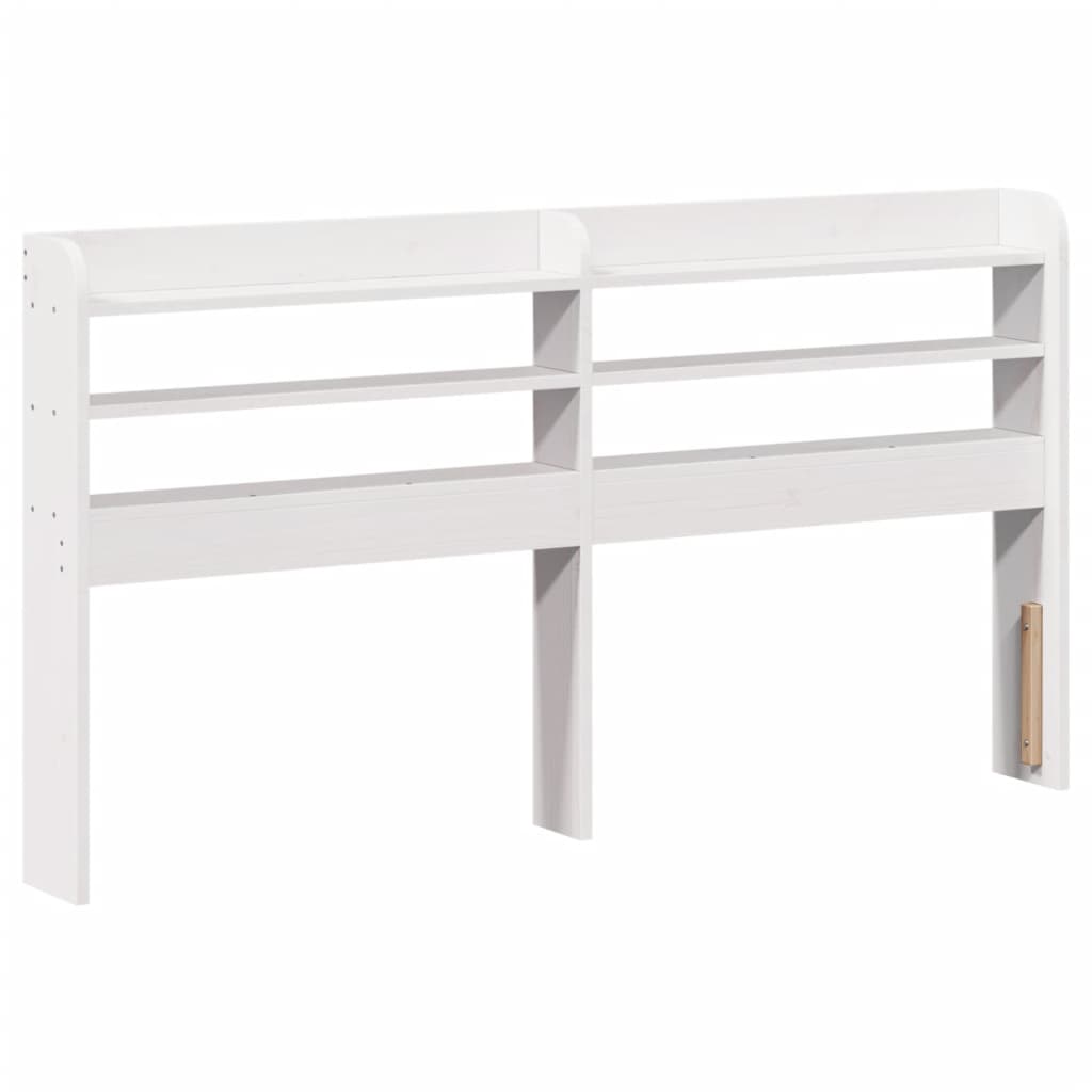 Giroletto Con Testiera Bianco 140x190 Cm In Legno Massello Pino - Image 6