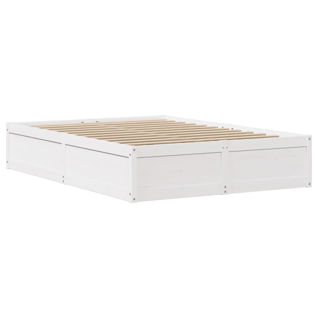 Giroletto Con Testiera Bianco 135x190 Cm Legno Massello Di Pino - Image 5