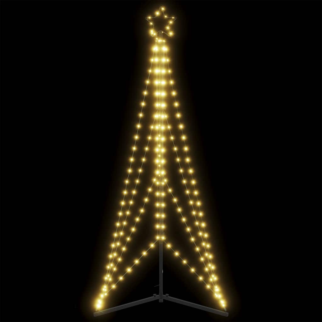 Albero Di Natale A Led 363 Led Bianco Caldo 182 cm