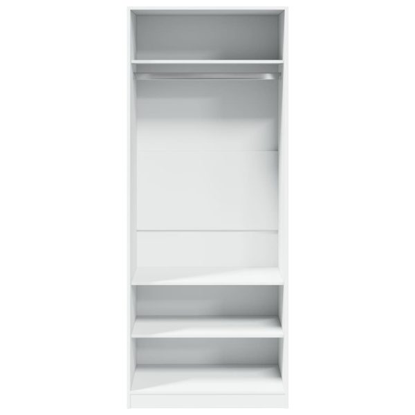 Armadio Bianco 80x50x200 Cm In Legno Multistrato - Image 4