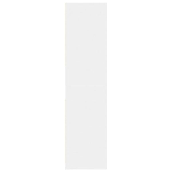 Armadio Bianco 80x50x200 Cm In Legno Multistrato - Image 5