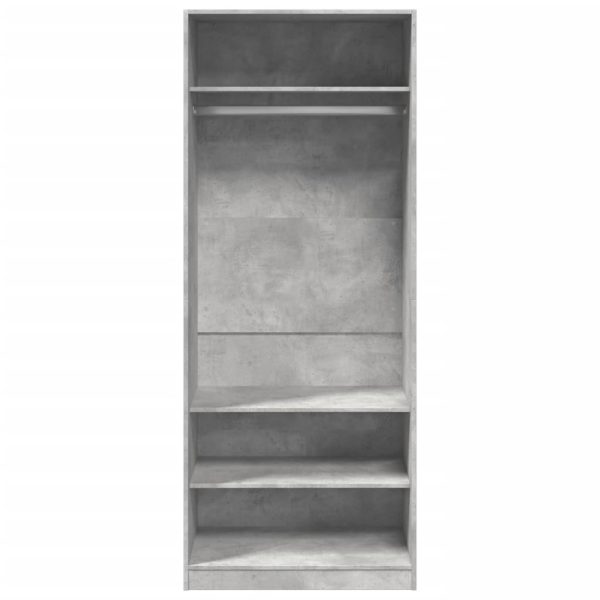 Armadio Grigio Cemento 80x50x200 Cm In Legno Multistrato - Image 4