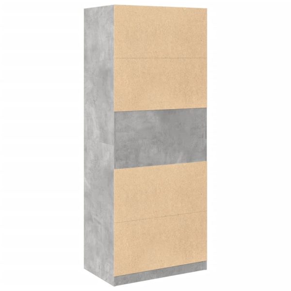 Armadio Grigio Cemento 80x50x200 Cm In Legno Multistrato - Image 6