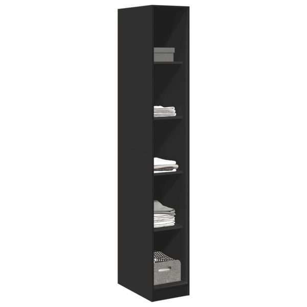 Armadio Nero 30x50x200 Cm In Legno Multistrato - Image 3