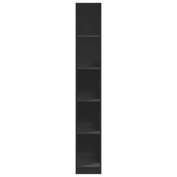 Armadio Nero 30x50x200 Cm In Legno Multistrato - Image 4