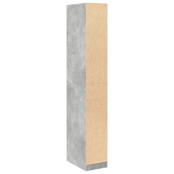 Armadio Grigio Cemento 30x50x200 Cm In Legno Multistrato - Image 6