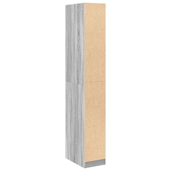 Armadio Grigio Sonoma 30x50x200 Cm In Legno Multistrato - Image 6