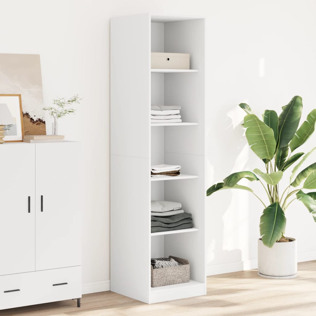 Armadio Bianco 50x50x200 Cm In Legno Multistrato