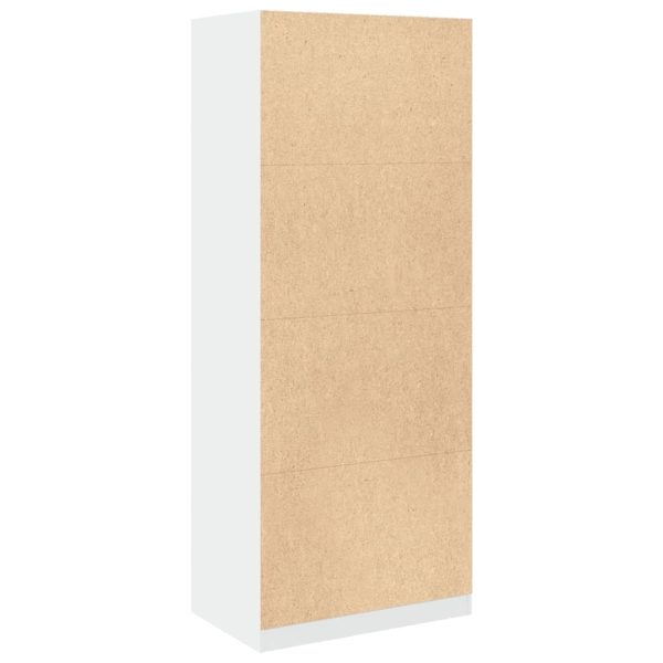 Armadio Bianco 80x50x200 Cm In Legno Multistrato - Image 6
