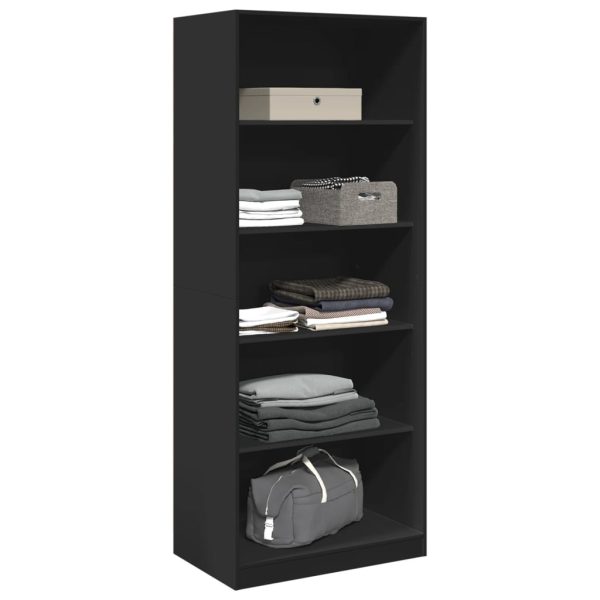Armadio Nero 80x50x200 Cm In Legno Multistrato - Image 3