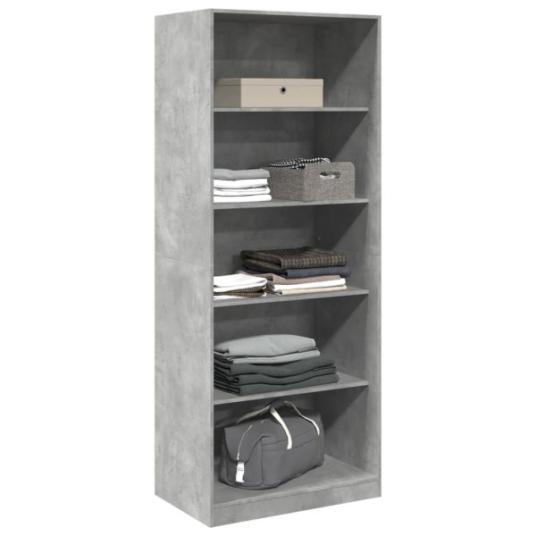 Armadio Grigio Cemento 80x50x200 Cm In Legno Multistrato - Image 3