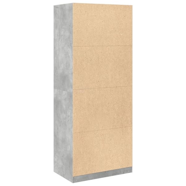 Armadio Grigio Cemento 80x50x200 Cm In Legno Multistrato - Image 6