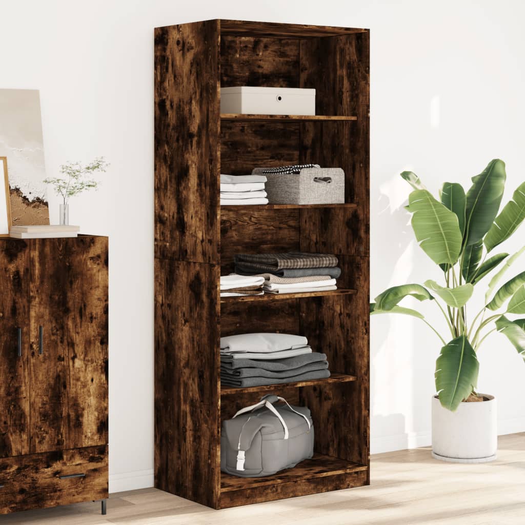 Armadio Rovere Fumo 80x50x200 Cm In Legno Multistrato
