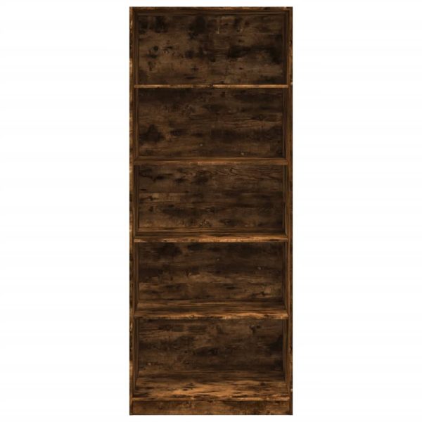 Armadio Rovere Fumo 80x50x200 Cm In Legno Multistrato - Image 4