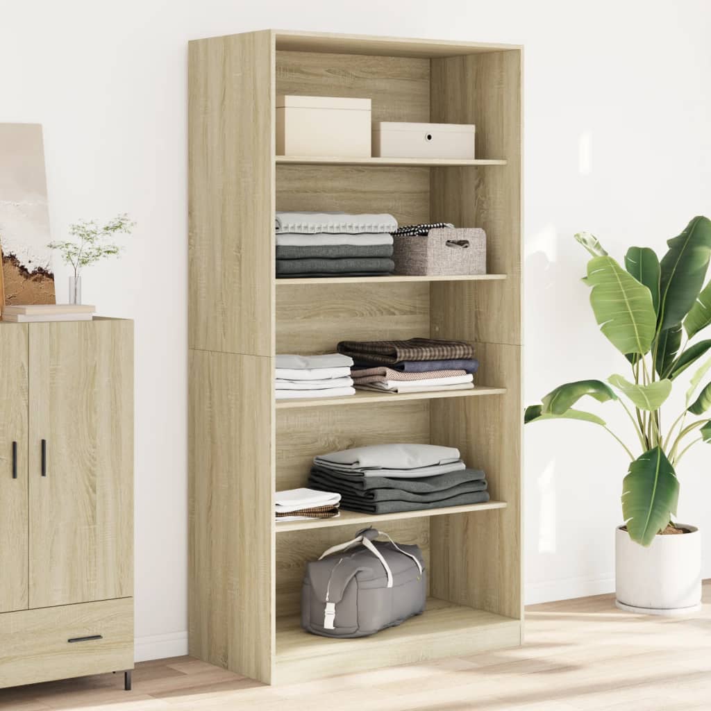 Armadio Rovere Sonoma 100x50x200 Cm In Legno Multistrato