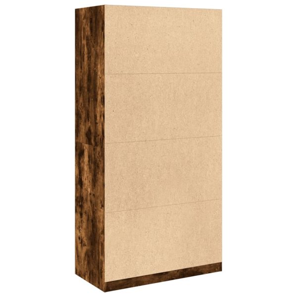 Armadio Rovere Fumo 100x50x200 Cm In Legno Multistrato - Image 6