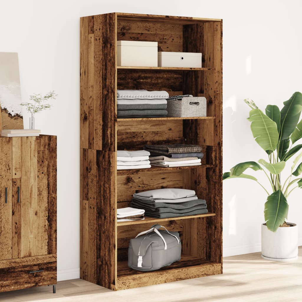 Armadio Legno Antico 100x50x200 Cm In Legno Multistrato