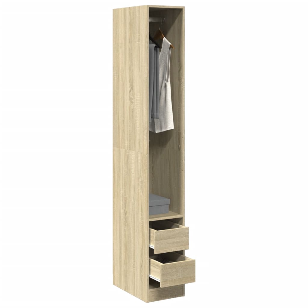 Armadio Rovere Sonoma 30x50x200 Cm In Legno Multistrato