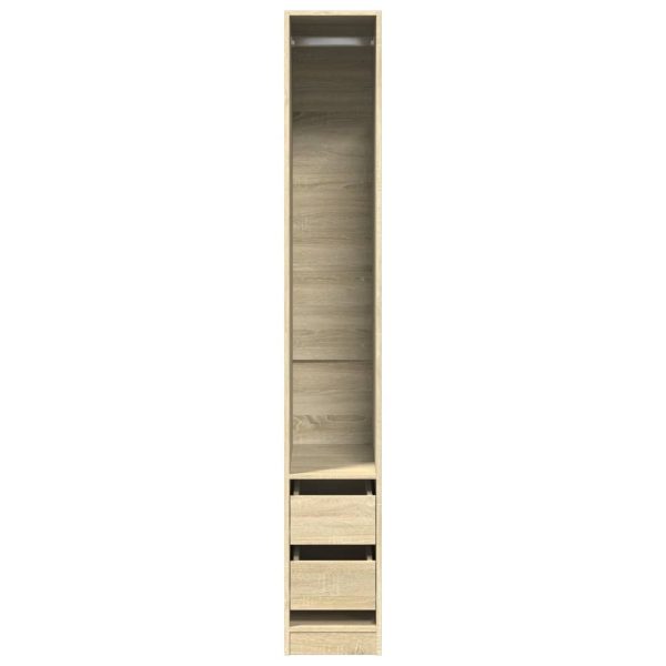 Armadio Rovere Sonoma 30x50x200 Cm In Legno Multistrato - Image 4
