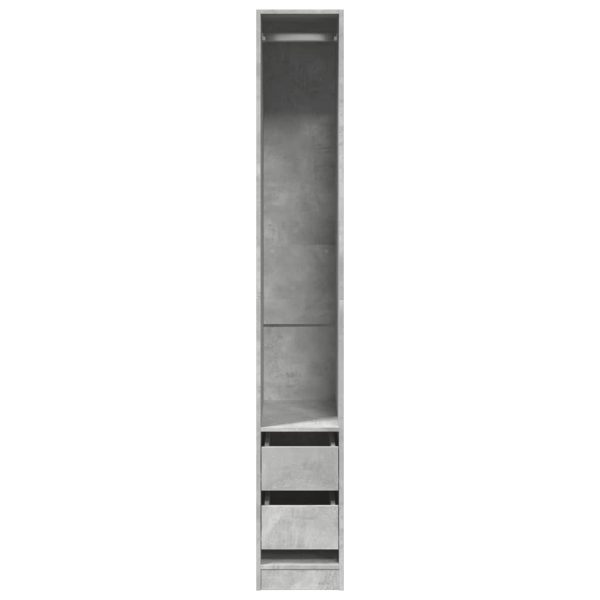 Armadio Grigio Cemento 30x50x200 Cm In Legno Multistrato - Image 4
