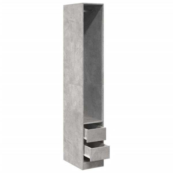 Armadio Grigio Cemento 30x50x200 Cm In Legno Multistrato - Image 5