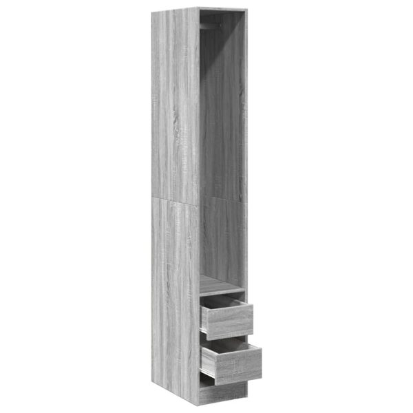Armadio Grigio Sonoma 30x50x200 Cm In Legno Multistrato - Image 5