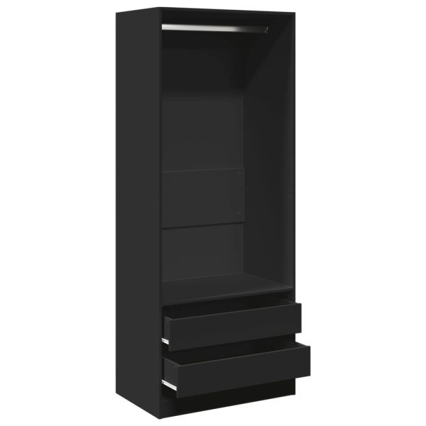 Armadio Nero 80x50x200 Cm In Legno Multistrato - Image 5