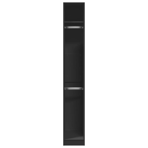 Armadio Nero 30x50x200 Cm In Legno Multistrato - Image 4