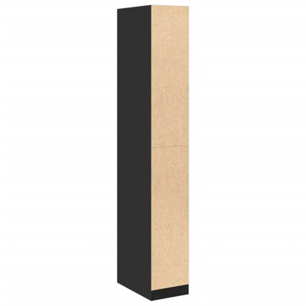 Armadio Nero 30x50x200 Cm In Legno Multistrato - Image 6