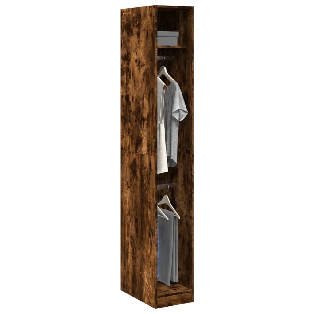 Armadio Rovere Fumo 30x50x200 Cm In Legno Multistrato
