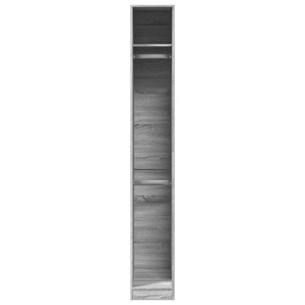 Armadio Grigio Sonoma 30x50x200 Cm In Legno Multistrato - Image 4