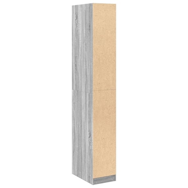Armadio Grigio Sonoma 30x50x200 Cm In Legno Multistrato - Image 6
