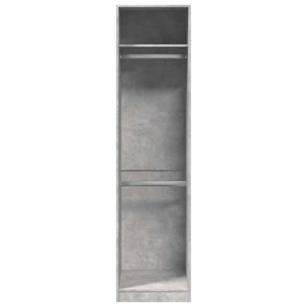 Armadio Grigio Cemento 50x50x200 Cm In Legno Multistrato - Image 4