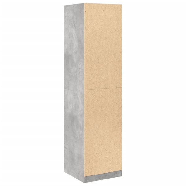 Armadio Grigio Cemento 50x50x200 Cm In Legno Multistrato - Image 6