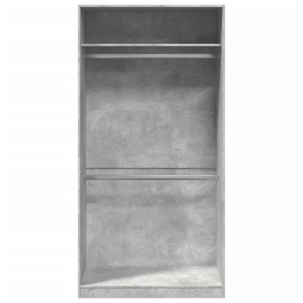Armadio Grigio Cemento 100x50x200 Cm In Legno Multistrato - Image 4