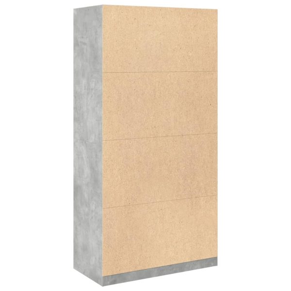 Armadio Grigio Cemento 100x50x200 Cm In Legno Multistrato - Image 6