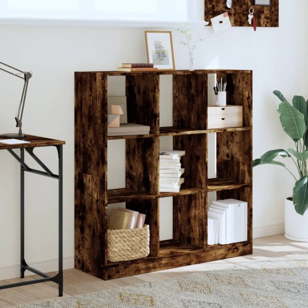 Libreria Rovere Fumo 102x32x108 Cm In Legno Multistrato - Image 3