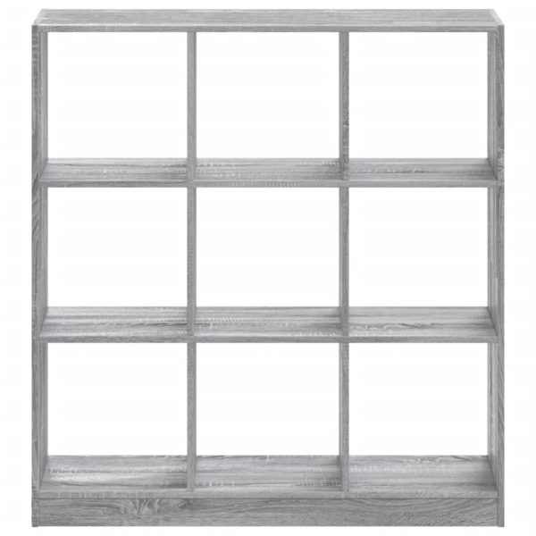 Libreria Grigio Sonoma 102x32x108 Cm In Legno Multistrato - Image 4
