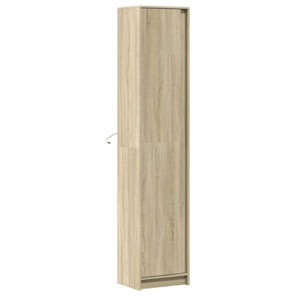 Credenza Con Led Rovere Sonoma 41,5x32,5x200 Cm In Truciolato - Image 4