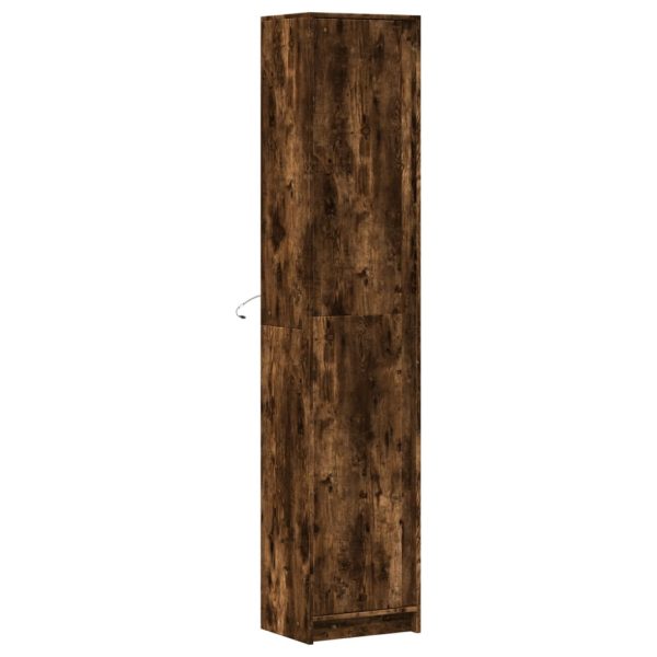 Credenza Con Led Rovere Fumo 41,5x32,5x200 Cm In Truciolato - Image 4
