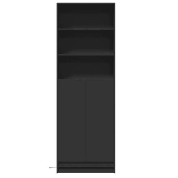 Credenza Con Led Nera 69x32,5x200 Cm In Truciolato - Image 6